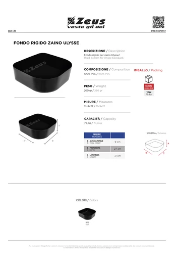 Fondo Rigido Zaino Ulysse