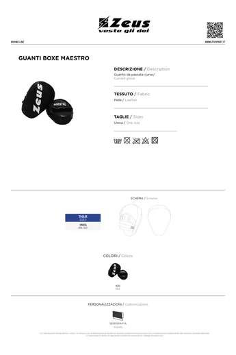 Guanto Boxe Maestro