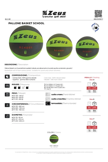 Pallone Basket School