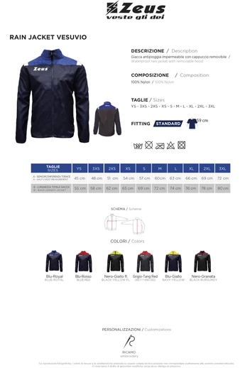 Rain Jacket Vesuvio