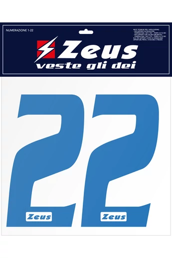 Zeus Numerazione completa 1-22 cm 10 - SPORT36 ZEUS
