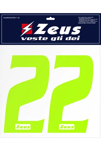 Zeus Numerazione completa 1-22 cm 10 - SPORT36 ZEUS