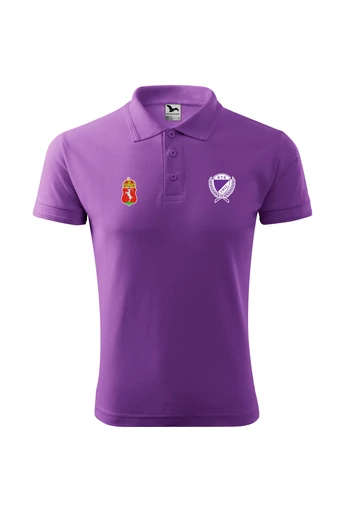 KTE Labdarúgó Akadémia galléros férfi póló lila