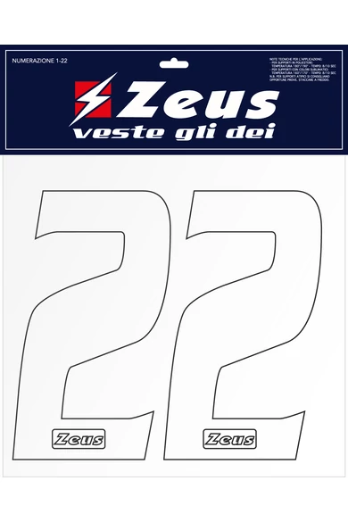 Zeus Numerazione completa 1-22 cm 10 - SPORT36 ZEUS