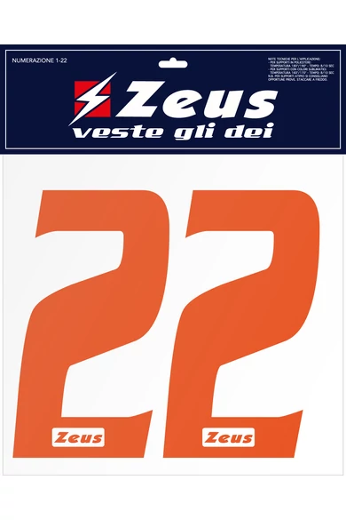 Zeus Numerazione completa 1-22 cm 10 - SPORT36 ZEUS