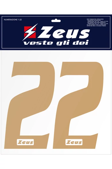 Zeus Numerazione completa 1-22 cm 10 - SPORT36 ZEUS