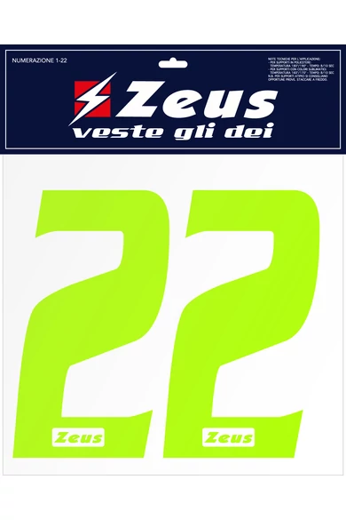Zeus Numerazione completa 1-22 cm 10 - SPORT36 ZEUS